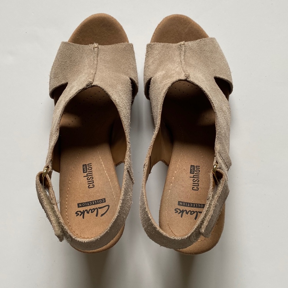 Clarks suede sandals